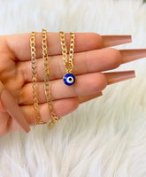 Dainty Eye Necklace (Cuban Chain)
