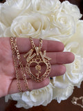Gold Rose Heart With 1 To 2 Letters