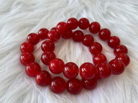 Large Red Jade Bracelet