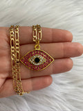Hot Pink Eye Necklace