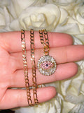 Pink Protective Eye Necklace