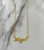 Angel Script Necklace