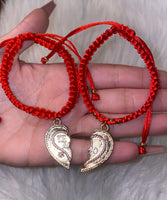 Set Of 2 Te Amo Heart Bracelets