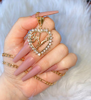 Icy Te Amo Heart Necklace