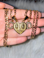 Mary Breakable Heart Set With 2 Letters