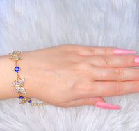 Bling Butterfly Eye Bracelet Or Anklet