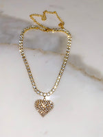 Flirty Tennis Necklace (Gold)