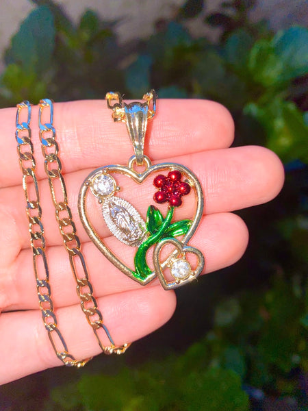 Floral Mary Heart