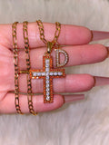 Icy Square Cross With Initial