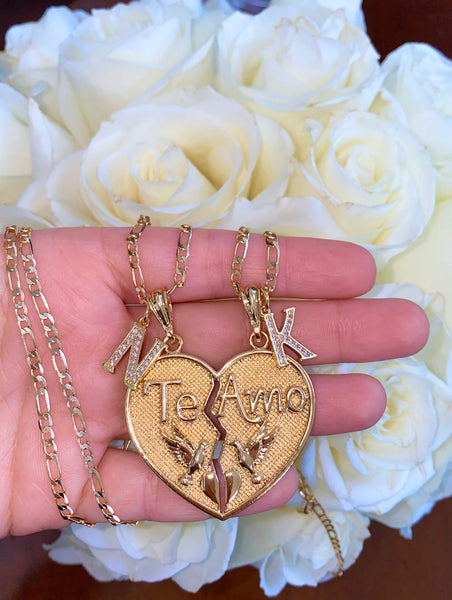 Chain Necklace Te Amo Gold Necklace Equilibrium Gold Plated Te Amo