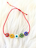 Adjustable Red String Eye Bracelet