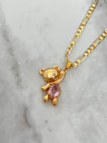 Pink Bear (Figaro Chain)