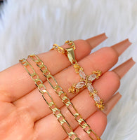 Marquise Floral Cross