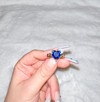 Cuban Heart Ring (Blue)