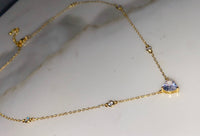 Heart Station Necklace (Gold)