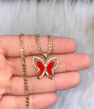 Magic Butterfly Necklace (Red)