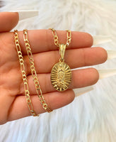 Gold Dipped Oval Mother Mary