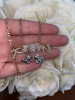1 To 4 Letter Teddy Necklace