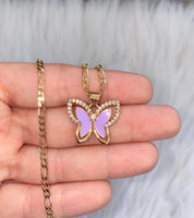 Magic Butterfly Necklace (Purple)