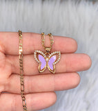 Magic Butterfly Necklace (Purple)