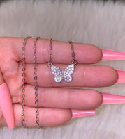 Sweet Butterfly Necklace (Silver)