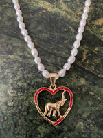 Elephant Heart Pearl Necklace