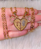 Medium Breakable Religious Heart With 2 Letters