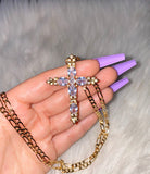 April Cross (Figaro Chain)