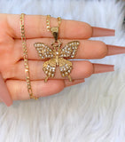 Beverly Butterfly (Figaro Chain)