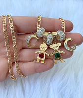 Bling Birthstone And Initial Kids (1 to 6 Kids)