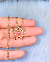 Magic Butterfly Necklace (Pink Sparkle)