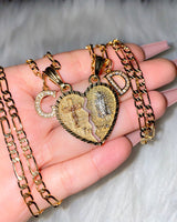 Medium Breakable Religious Heart With 2 Letters