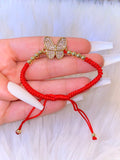 Red String Butterfly Bracelet