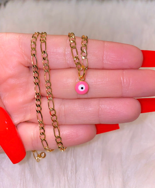 Pink Eye Necklace