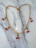 Cherry Tennis Necklace