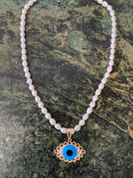 Freshwater Pearl Eye Necklace