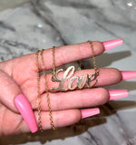 Cursive Love Necklace