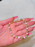 Pink Heart Eye Bracelet