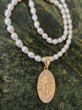 Freshwater Pearl Mary Necklace