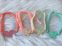 Woven Butterfly Bracelet In 4 Color Choices