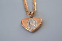 Mother Mary Heart Necklace
