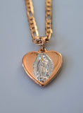Mother Mary Heart Necklace