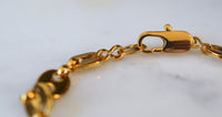 Medium Width Gold Plated Anchor Link Bracelet