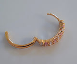 Pink Marquise Small Hoops