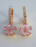 Pink Floral Earrings