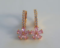 Pink Floral Earrings