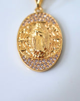Oval Diamond Inspired Virgin Mary