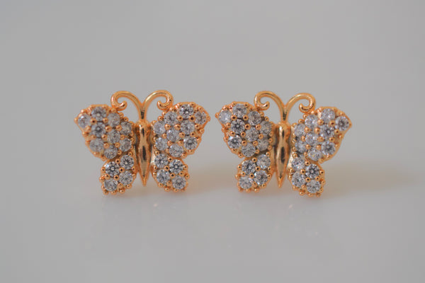 Bling Butterfly Studs