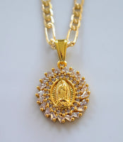 Baguette Bling Mary Necklace