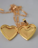 Heart Shaped Two Photo Locket Necklace